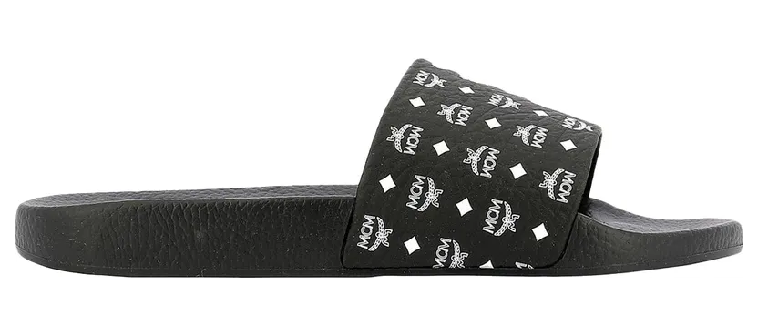 MCM Monogram Slides Black White (MEX8AMM60BK)