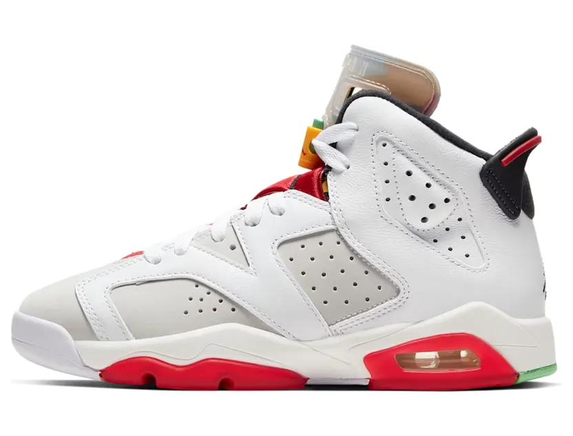 Air Jordan 6 Retro GS Hare “Neutral Grey / White / True Red / Black” (384665-062)