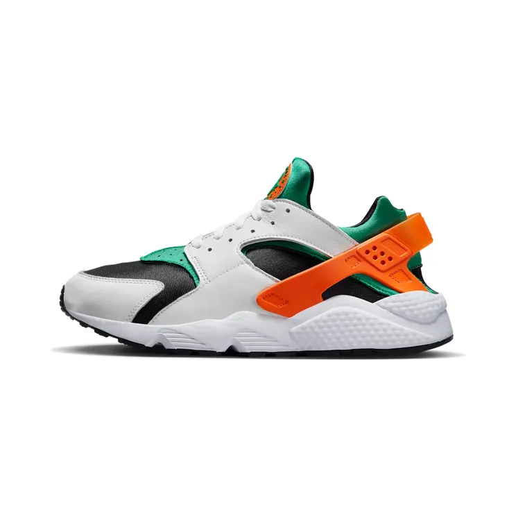 Nike Air Huarache Miami Hurricanes “White / Stadium Green / Black / Safety Orange” (DD1068-111)