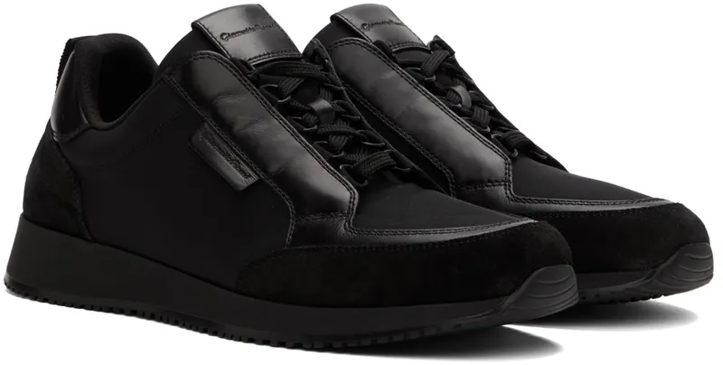 Gianvito Rossi Black Suede Powell Low-Top Sneakers (S25203-M1BFT-SCD)