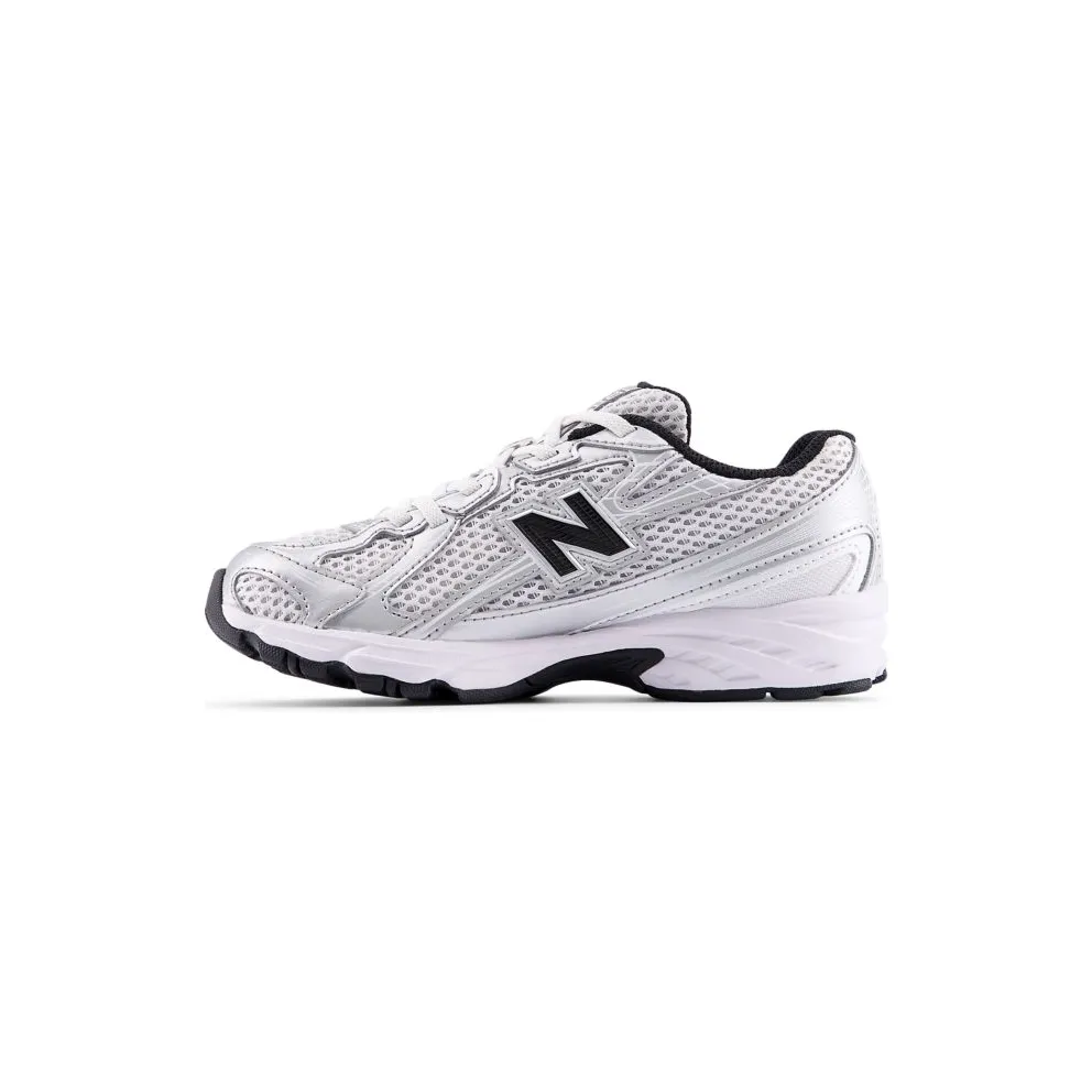 New Balance 740 Bungee Lace PS “Silver Metallic Black” (PZ740NW)