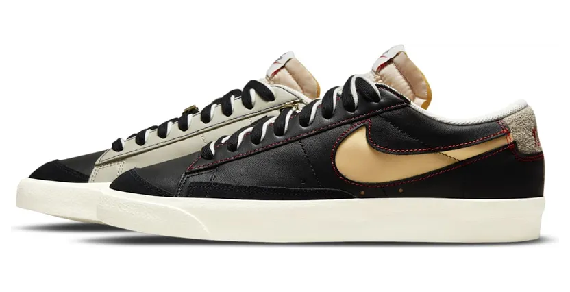 Nike Blazer Low 77 Black Natural Removable Swoosh (DH4370-001)