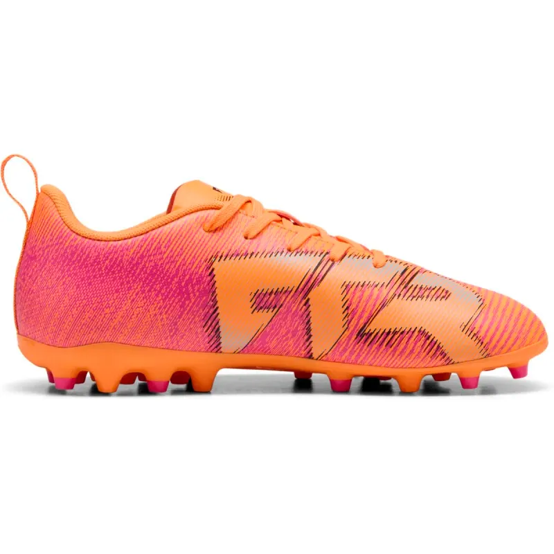 Puma Future 8 Play MG Fußballschuhe Kids 03 – heat fire/puma black/ravish 37.5 für Kids, orange, Größe 30 ½ EU (108623)
