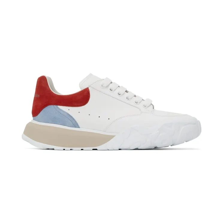 Alexander McQueen White & Red New Court Sneakers (634618WIA95)