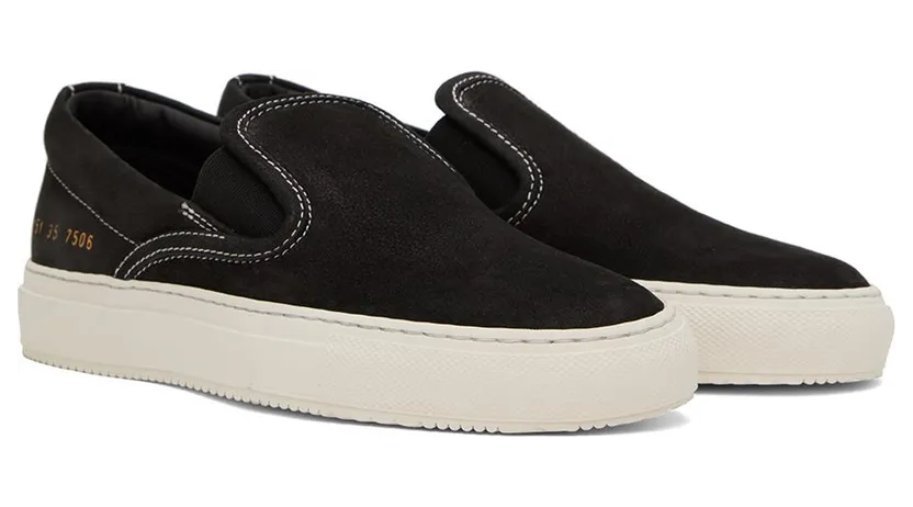Common Projects Black Slip-On Sneakers (4151) (4)