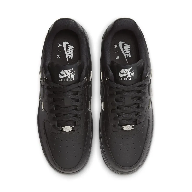 Nike Air Force 1 Low ’07 LX Black Silver Mini Swoosh (HQ1180-001)