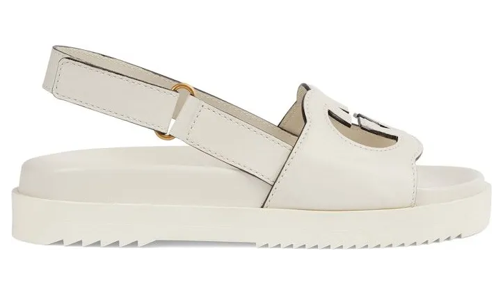 Gucci Interlocking G Sandal GG White (738687 US000 9022)
