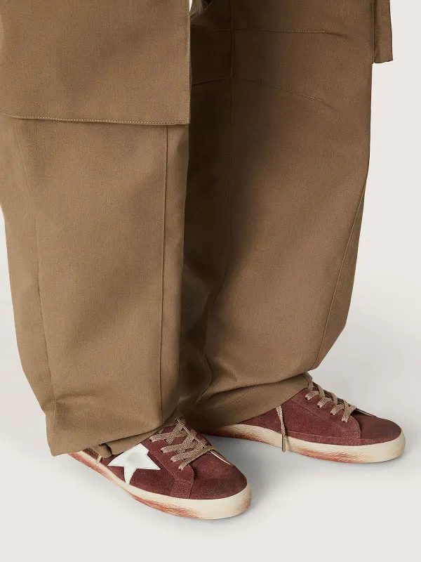 Golden Goose Men’S Super-Star In Rust Suede With Metallic Platinum Leather Star (GMF01002.F009213.40563) (3)