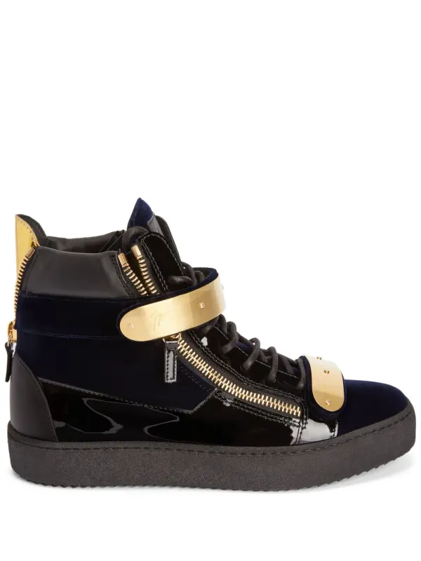 Giuseppe Zanotti Coby mid-top sneakers with dubbele bandjes – Blue (RM10065001)