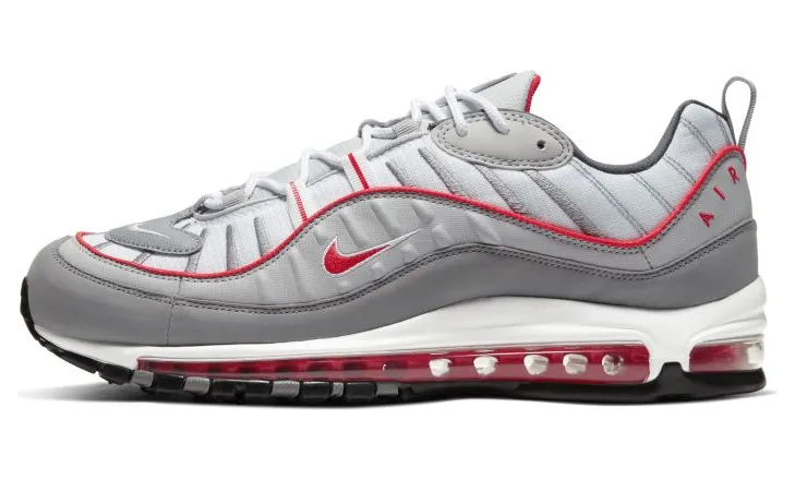 Nike Air Max 98 ‘Particle Grey Red’ Particle Grey/Track Red/Iron Grey (CI3693-001)