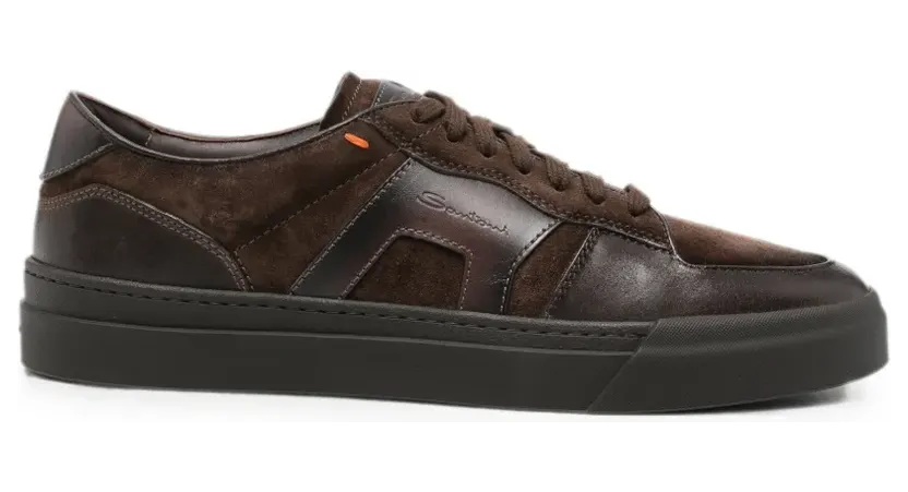 Santoni mit Wildledereinsatz “Brown” (MBGT22221SMOTGEU)