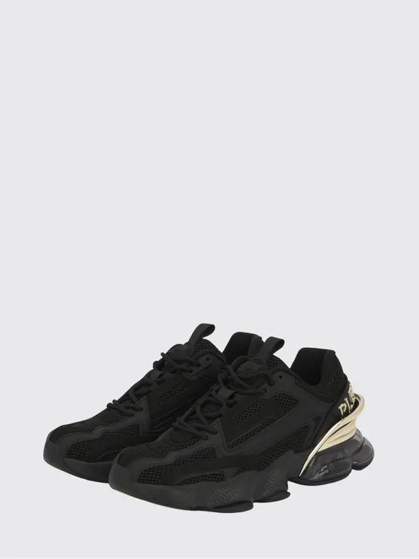 Plein Sport Runner PS Thunder Mix Low-Top Mesh Sneakers with Notched Sole Black 1 (SAESUSC0750STE003N0293)