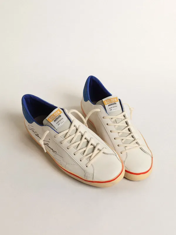 Golden Goose Men’S Super-Star With Perforated Star And Blue Suede Heel Tab (GMF00105.F004580.10419) (2)