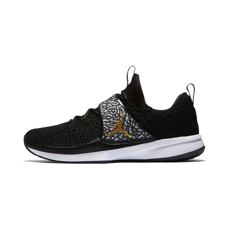 Jordan Trainer 2 Flyknit “Black / White / Metallic Gold” (921210-021)