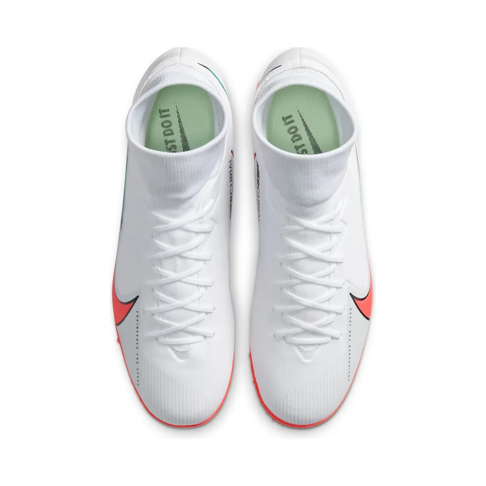 Nike Mercurial Superfly 7 Academy TF White Crimson Jade (AT7978-163)