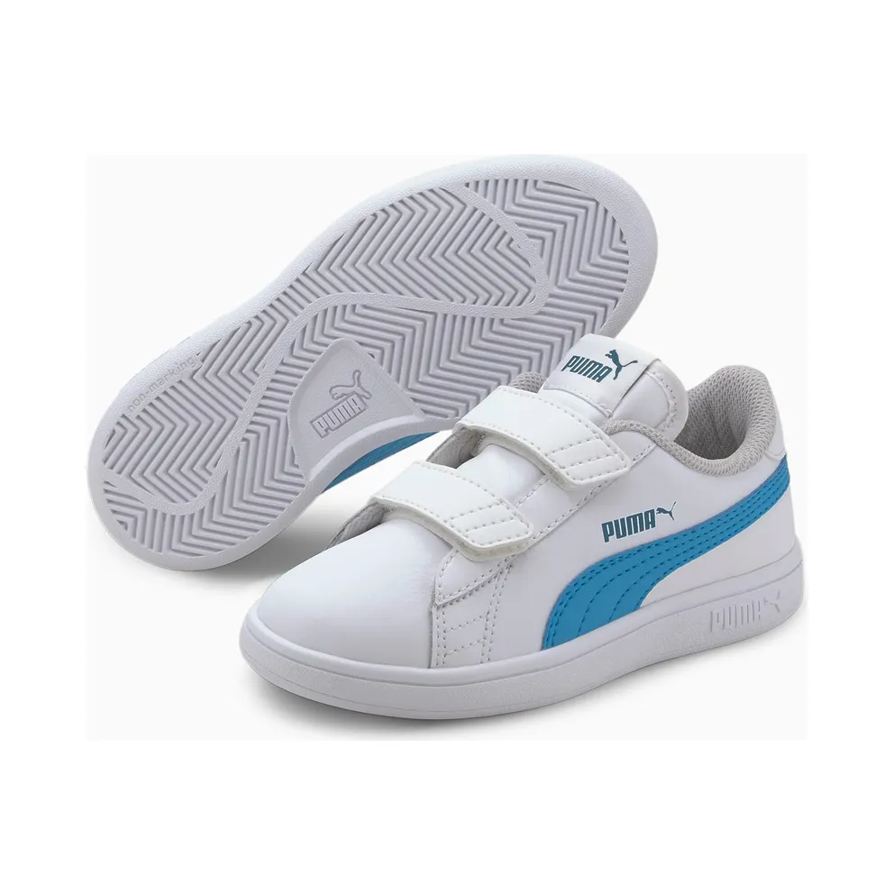 Puma Smash v2 Leather sportscchoenen White/Blue (365173-21)