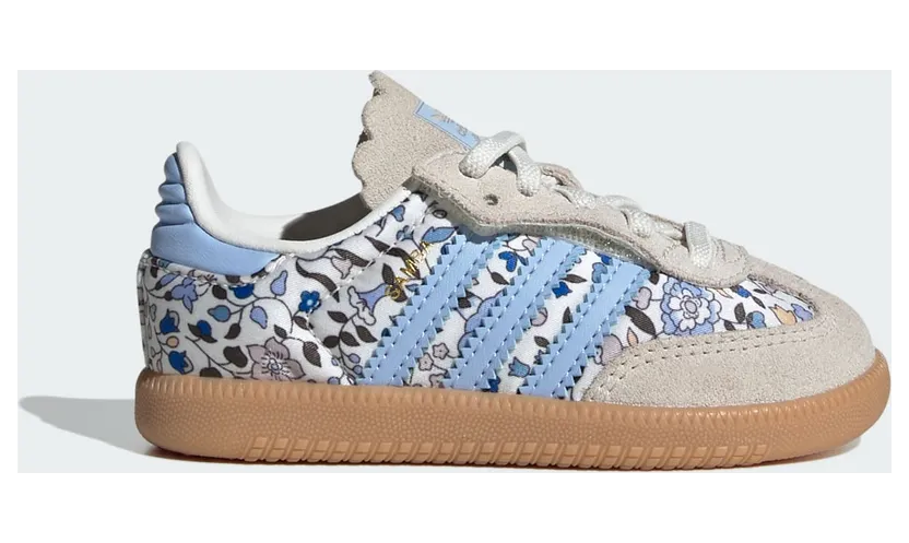 Adidas Samba OG x Liberty London met Elastische Veters Kids Blue / Off White / Gum (JP8081)