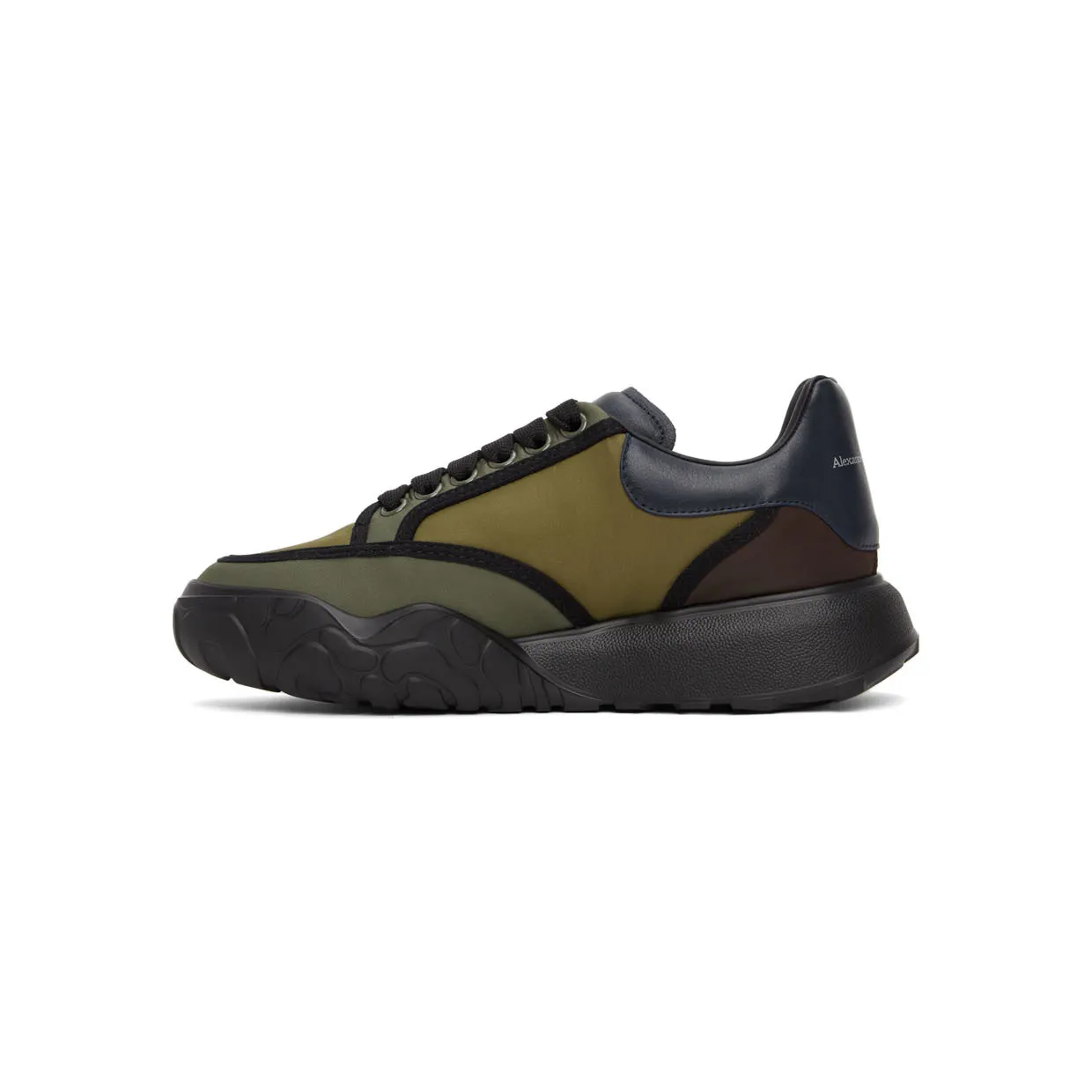 Alexander McQueen Khaki & Burgundy Court Sneakers (682813W4RQ5) (3)