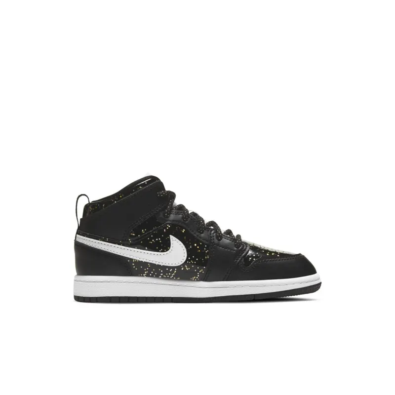 Jordan 1 Mid SE Black Glitter (PS) (AV5173-001)