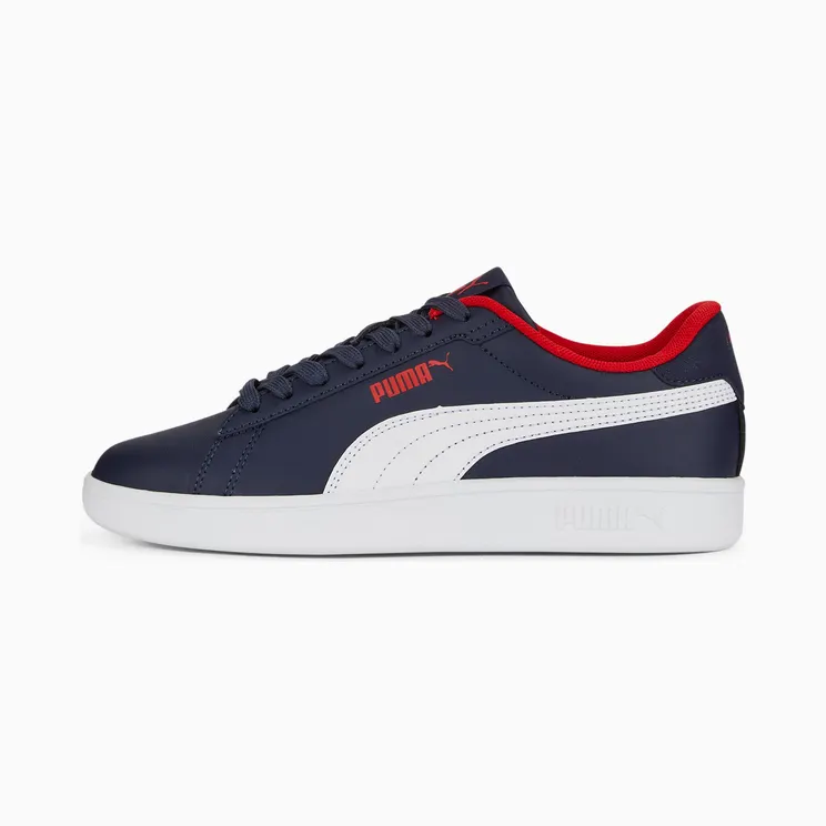 Puma Smash 3.0 Leather Youth Wit/Blauw/Rood (392031-04)