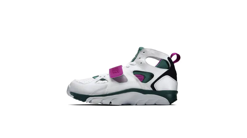 Nike Air Trainer Huarache Berry White/Dk Emerald-Black-Mdm Brry (647591-100)