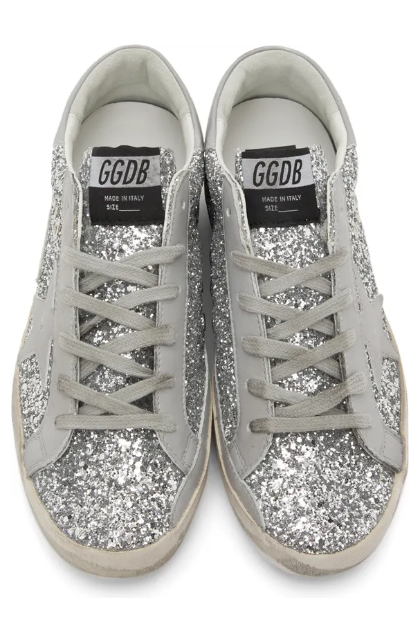 Golden Goose SSENSE Exclusive Glitter Superstar Sneakers (F00101.F002274.70154) (5)