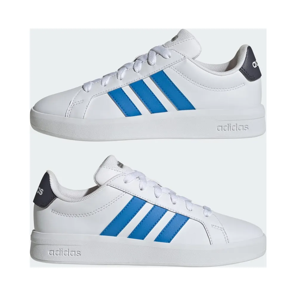 Adidas GRAND COURT 3.0 Shoes JUNIOR Cloud White / Lucid Ray Blue / Aurora Onix (JP9364)