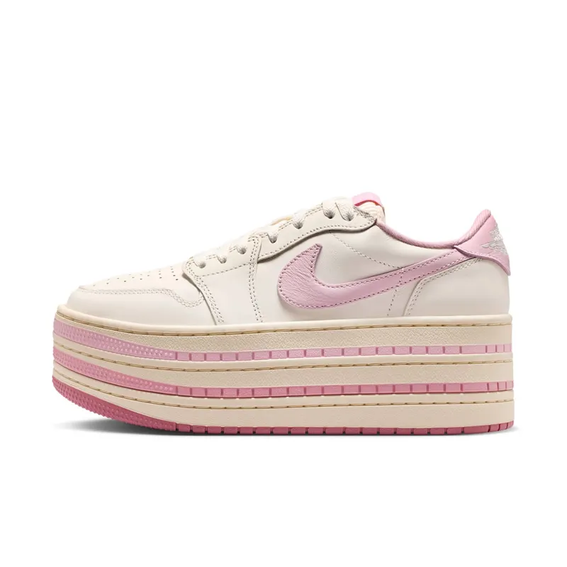 Jordan 1 Low Triple Stack Womens “Pale Ivory Iced Carmine” (HV8288-101)