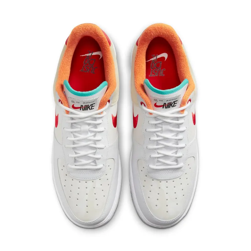 Nike Air Force 1 Low ’07 PRM Just Do It White Red Teal (FD4205-161)