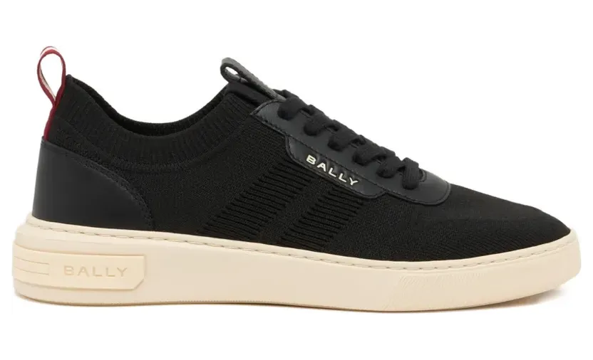 Bally Sneakers met vlakken en logopatroon – Zwart (MSK0GFTE002S)