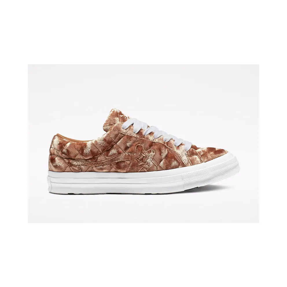 Converse One Star Ox Golf Le Fleur TTC Quilted Velvet Brown Sugar