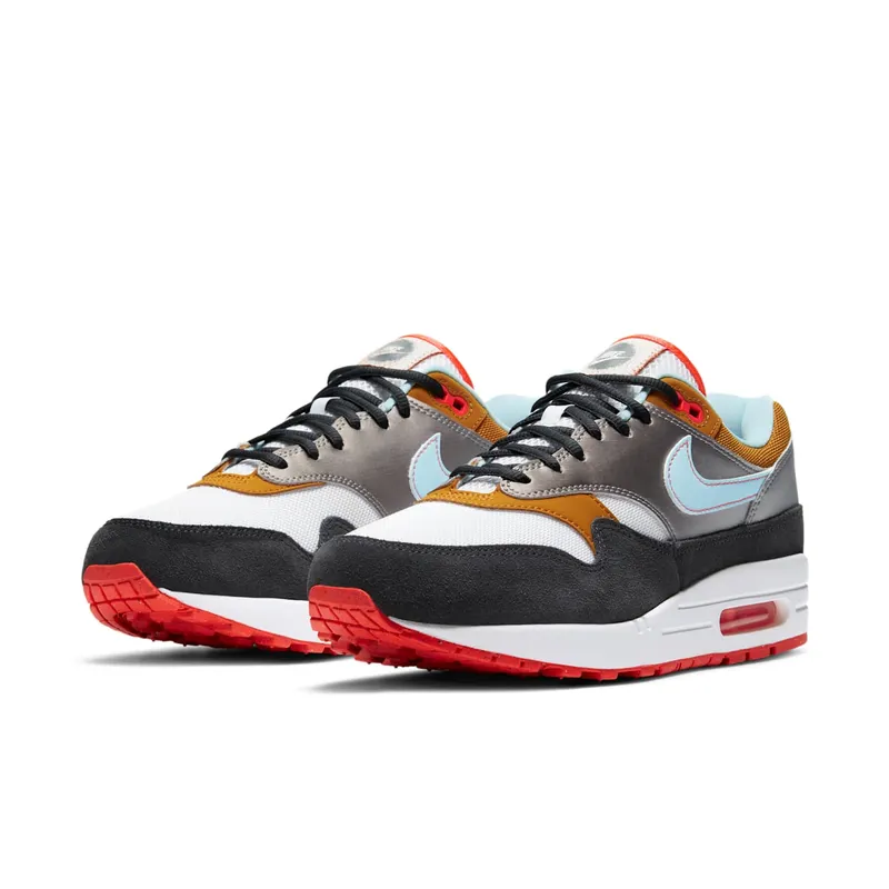Nike Air Max 1 Graffiti Logo White/Chutney-Dark Smoke Grey-Glacier Ice (CZ8138-100)