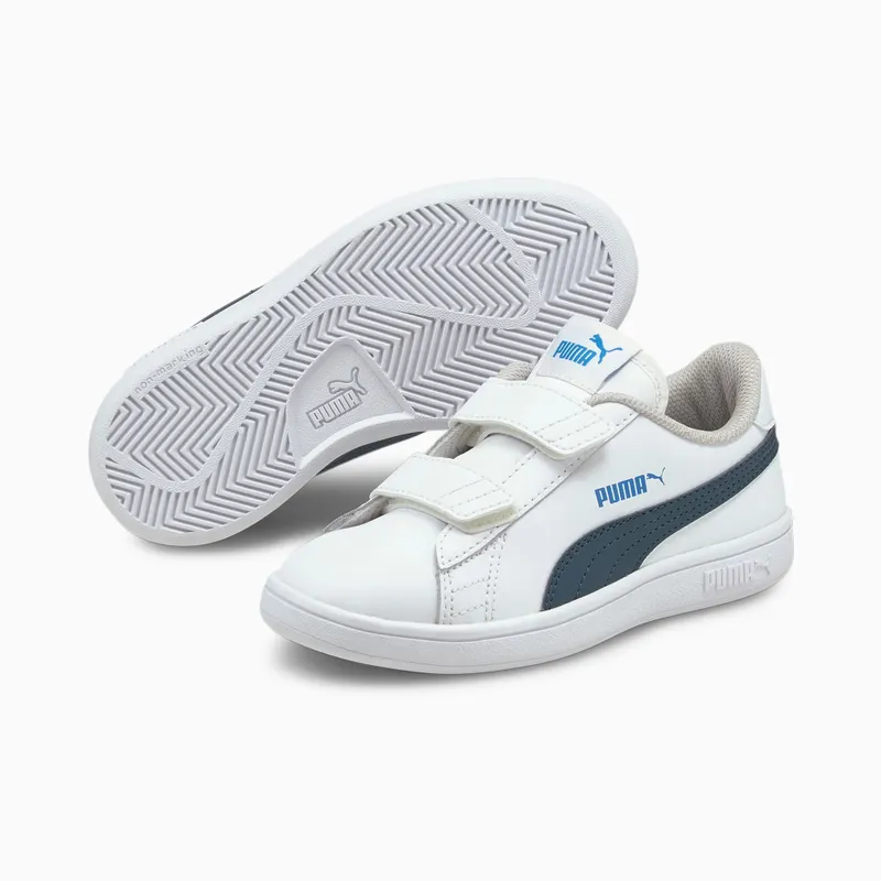 PUMA Smash V2 Kids’ White/Intense Blue (365173-30)