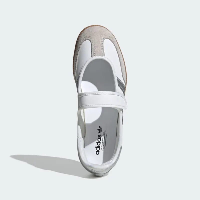 Adidas SAMBA OG Shoes Cloud White / Silver Metallic / Gum (KJ3785)