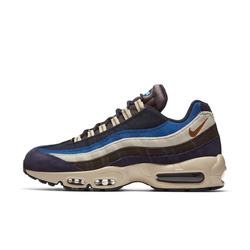 Nike Air Max 95 Blackened Blue Light Cream Blackened Blue/Monarch-Light Cream-Camper Green (538416-404)