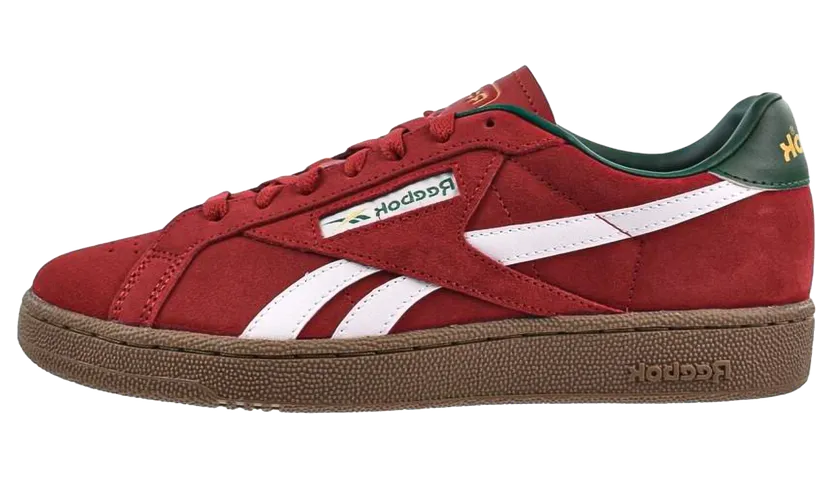 Reebok Club C Grounds “Flashred / Footwear White / Gum” (100244-996)