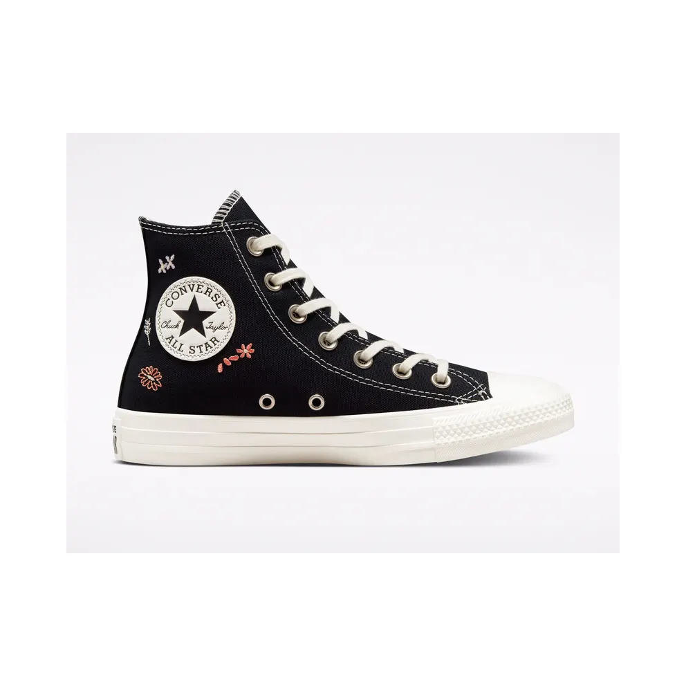 Converse Chuck Taylor All Star mit Blumenstickerei Black/Multi/Egret (A01585C)