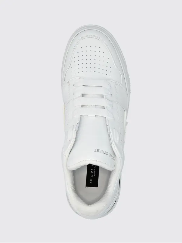 Philipp plein Royal Street Smooth Leather Sneakers with Hexagon Logo White (FACSUSC0503PCO008N01) (3)