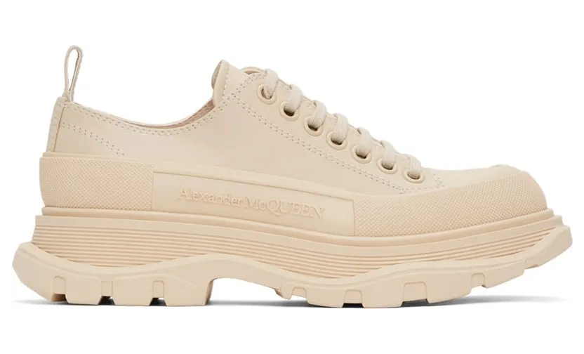 Alexander McQueen Beige Tread Slick Sneakers (627225WIAG65593)