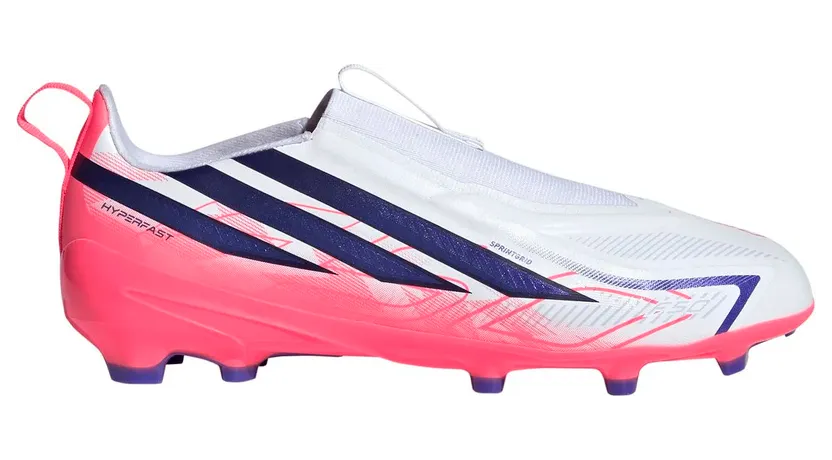 Adidas F50 Hyperfast League Laceless FG Kinder Nockenschuhe, weiß, Größe 35 (KK1314)