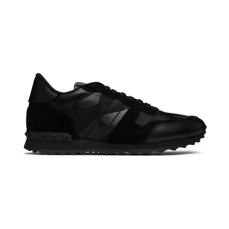 Valentino Garavani Black Camouflage Rockrunner Sneakers (XY2S0723NSD)