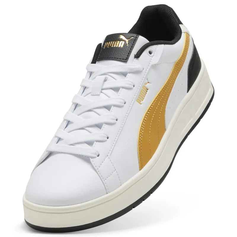 Puma Court Classico “Puma White / Archive Gold / Puma Black” (400284_10)