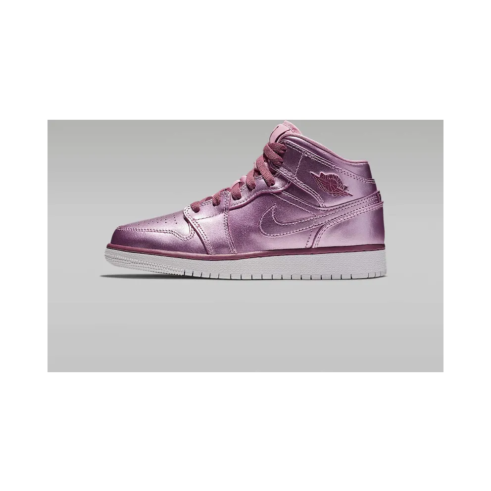 Jordan 1 Mid Pink Rise (GS) Pink Rise/White-Noble Red (AV5174-640)