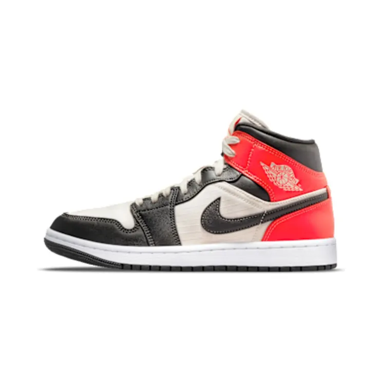 Air Jordan 1 Mid Light Orewood Brown – “Light Orewood Brown / Bright Crimson / White / Newsprint” (DQ6078-100)