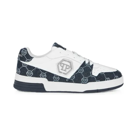 Philipp Plein P-Force denim low-top met monogram “White” (UAFSUSC1079PLE005N)