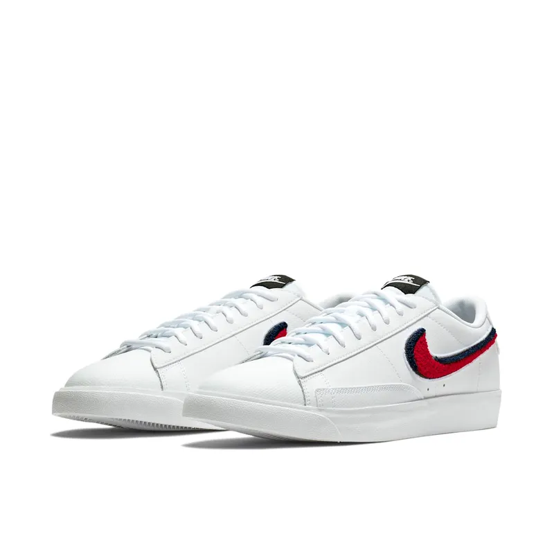 Nike Blazer Low 3D White Blue Red White/White-Blue Void-University Red (AV6964-100)
