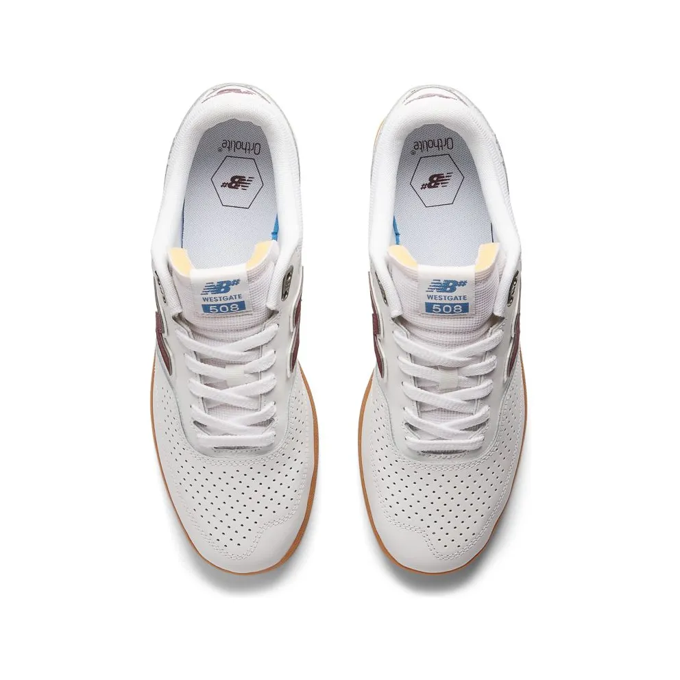 New Balance Numeric 508 Brandon Westgate White Burgundy (NM508WBG)