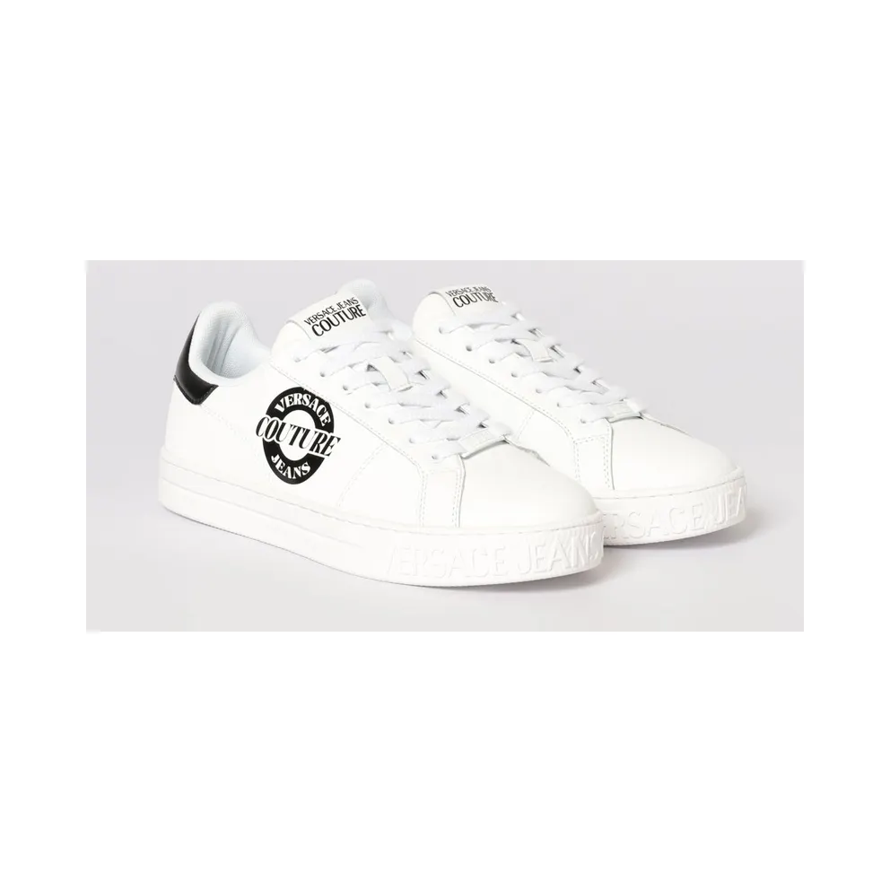 Versace Leather with Logo White 1 (80YA3SK1ZPB81L02)