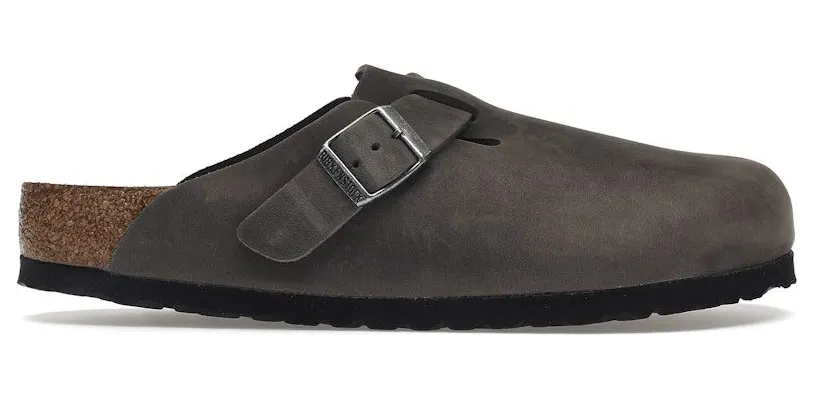 Birkenstock Boston Soft Footbed Oiled Leather Iron Grey (1013255)