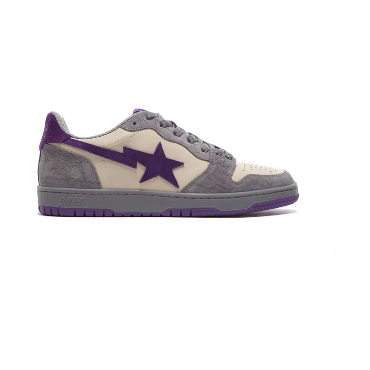 A Bathing Ape Court Sta Mist Grey Royal Purple (001FWG701032X)